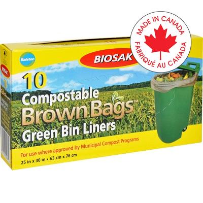 BAGS-GARBAGE, COMPOSTABLE, 25