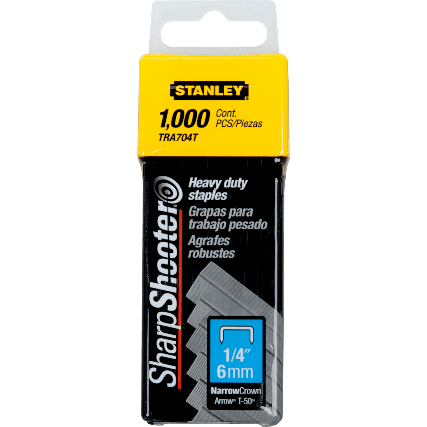 Stanley TRA704T 1/4-Inch Heavy Duty Staples, Pack of 1000